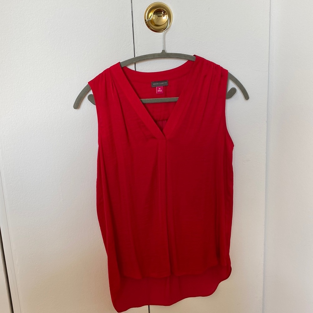 Vince Camuto Red Sleeveless blouse XS